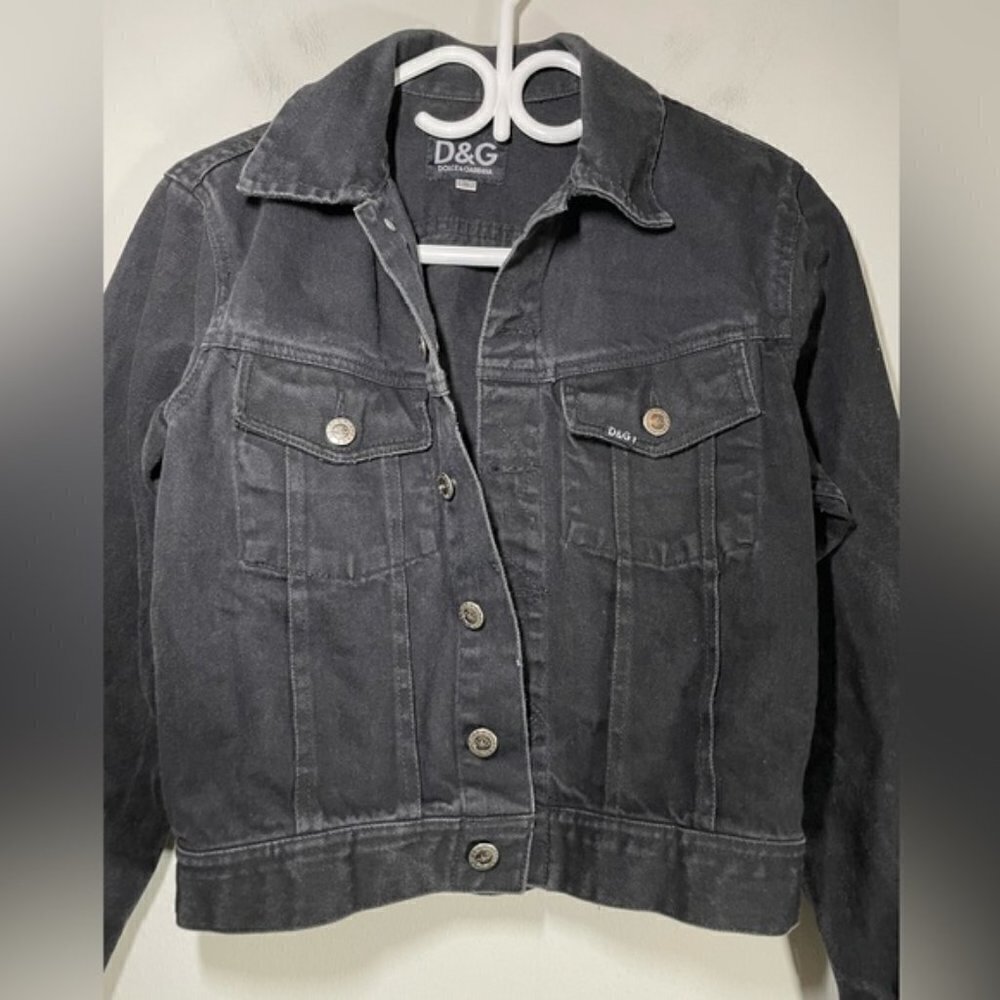Dolce & Gabbana ITTIERRE SPA Black Denim Jacket size S - Picture 3 of 8